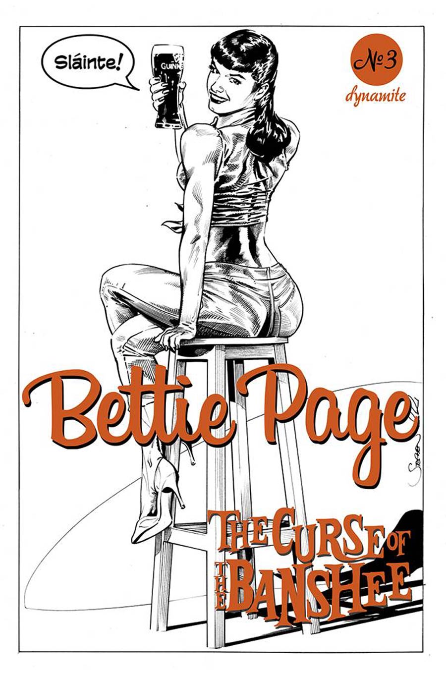 Bettie Page And The Curse Of The Banshee #3 Cover F Incentive Stephen Mooney Pencils Cover