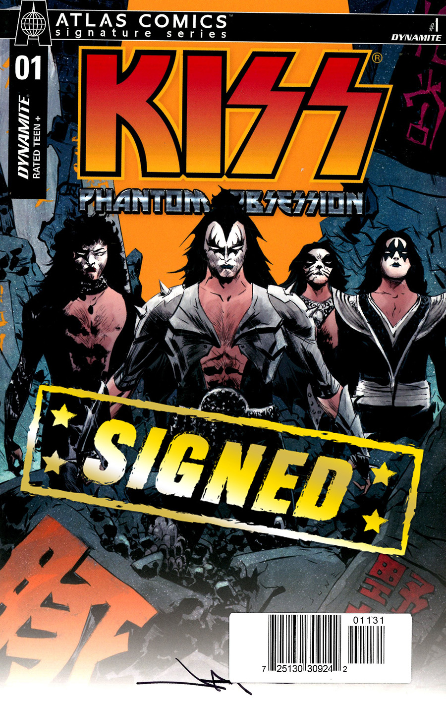 KISS Phantom Obsession #1 Cover Q Atlas Comics Signature Series Signed By Jae Lee