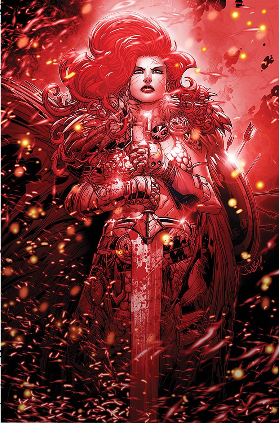 Red Sonja Black White Red #2 Cover L Limited Edition Jonboy Meyers Virgin Cover