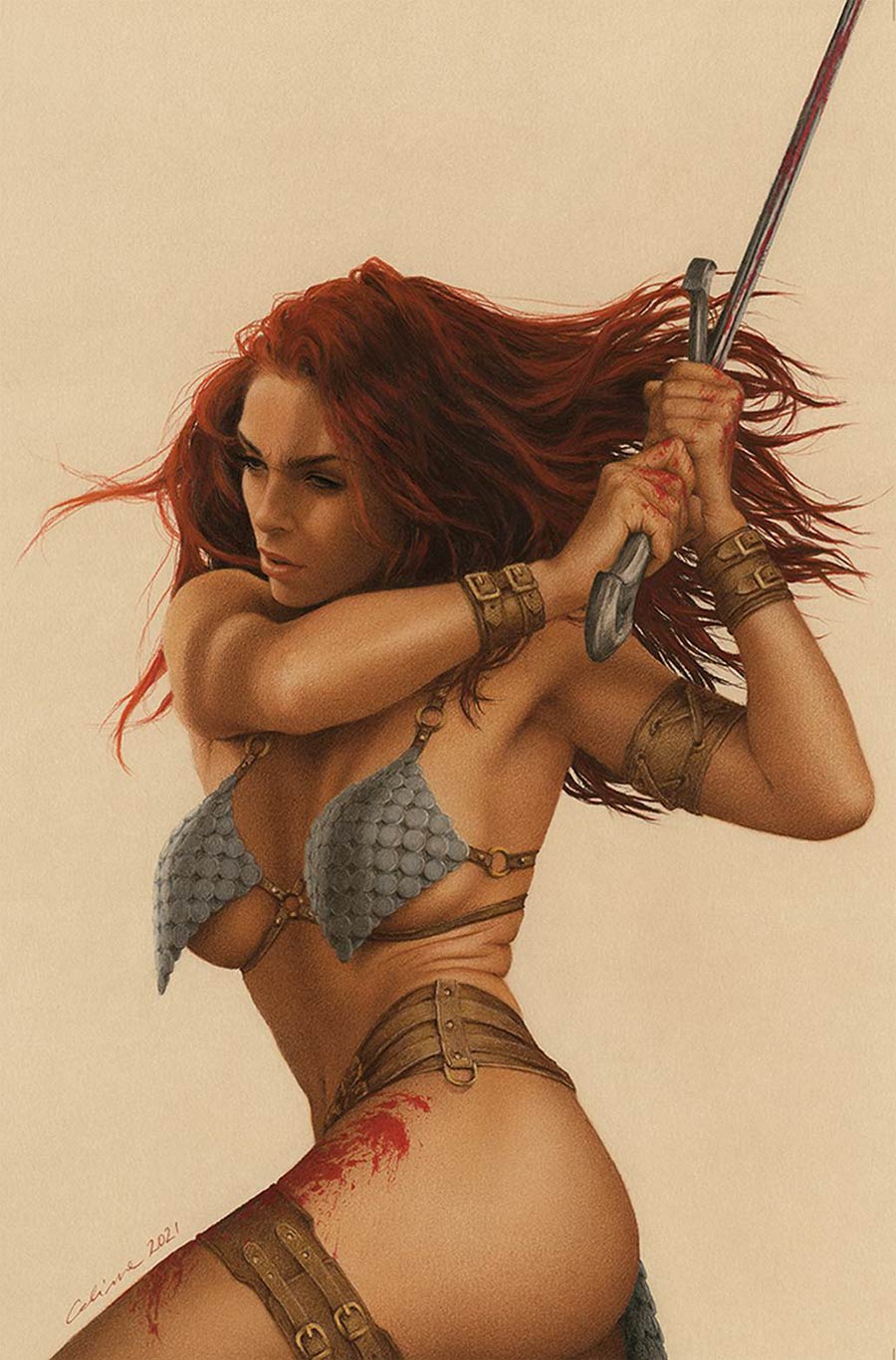 Invincible Red Sonja #4 Cover O Limited Edition Celina Virgin Cover