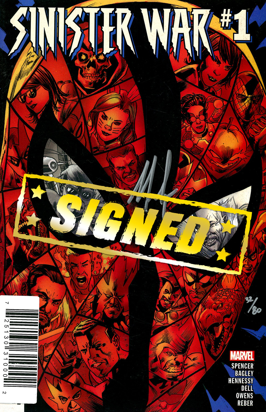 Sinister War #1 Cover N DF Signed By Nick Spencer