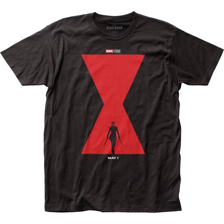 Black Widow Movie Poster Black T-Shirt Large