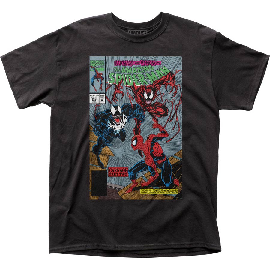 Spider-Man Carnage Part 2 Black T-Shirt Large