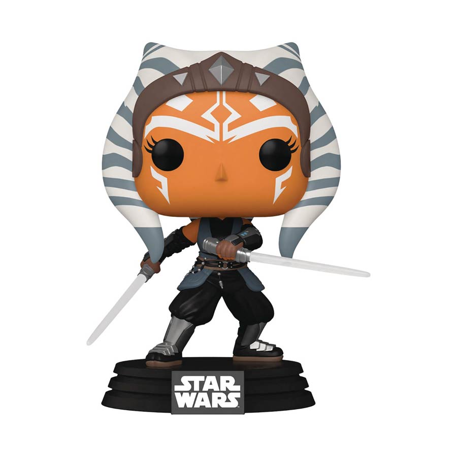 POP Star Wars The Mandalorian Ahsoka With Sabers Vinyl Bobble Head