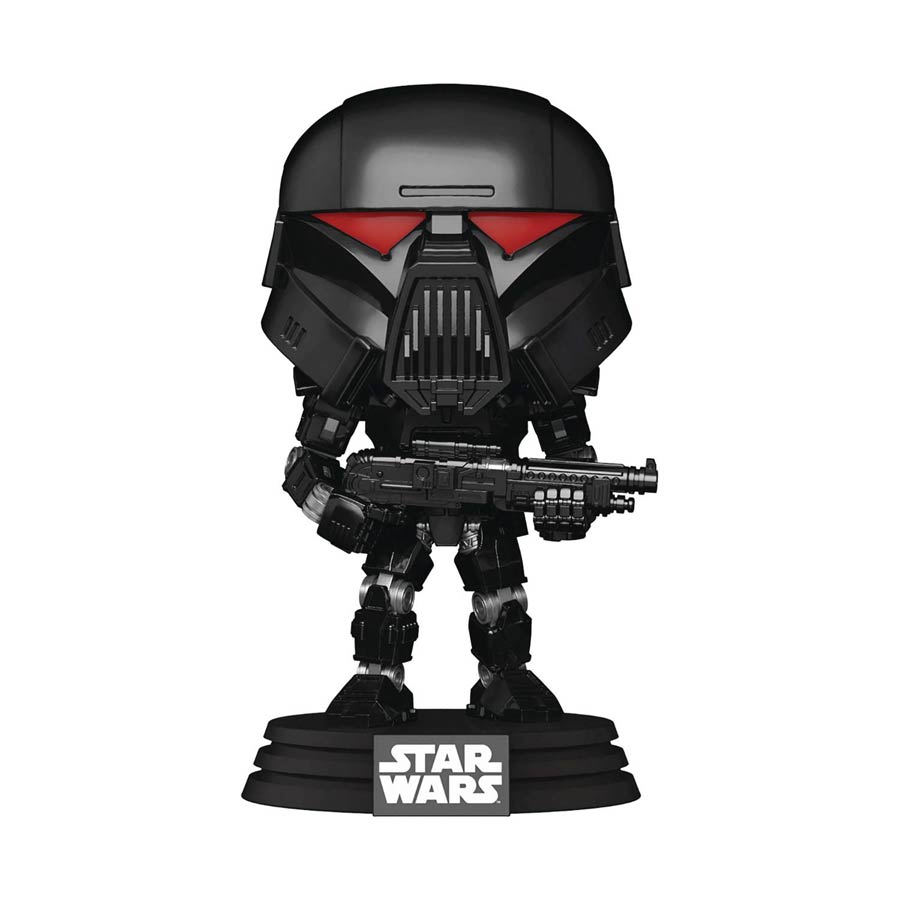 POP Star Wars The Mandalorian Dark Trooper Battle Vinyl Bobble Head