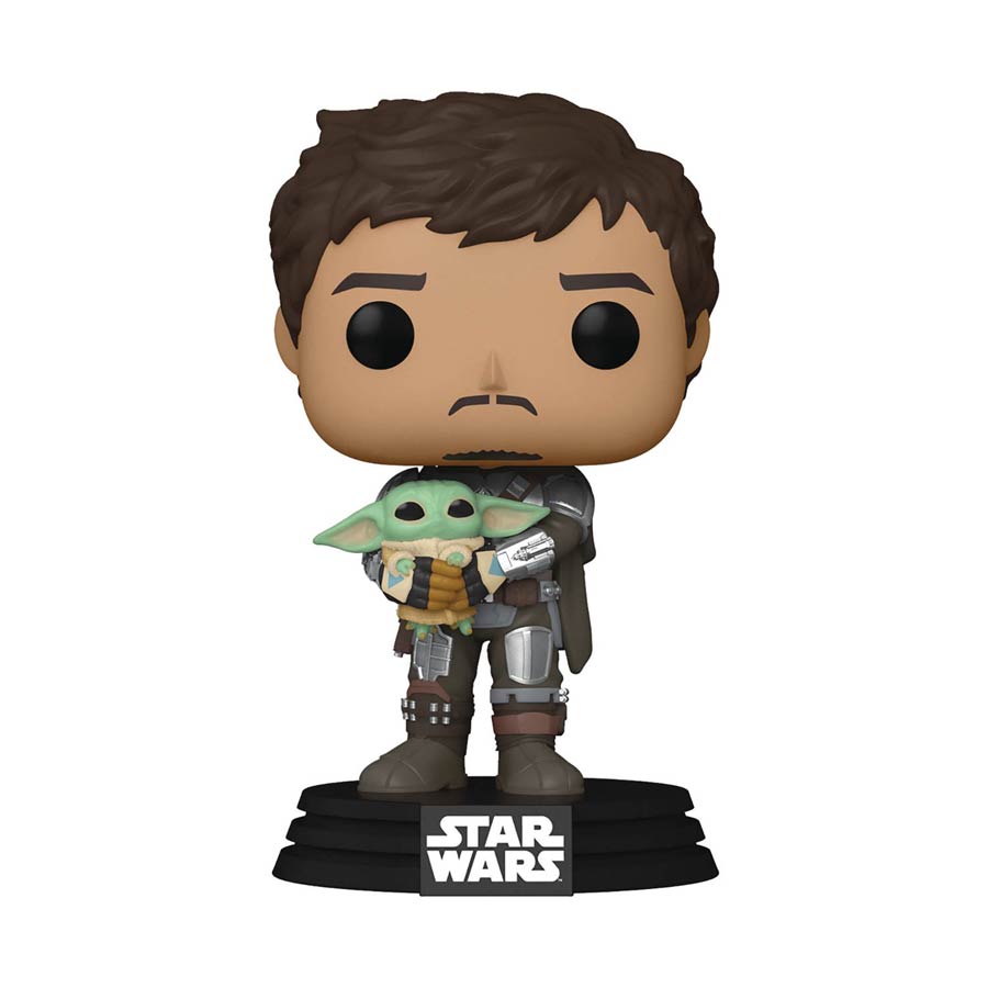 POP Star Wars The Mandalorian The Mandalorian Holding Child Vinyl Bobble Head