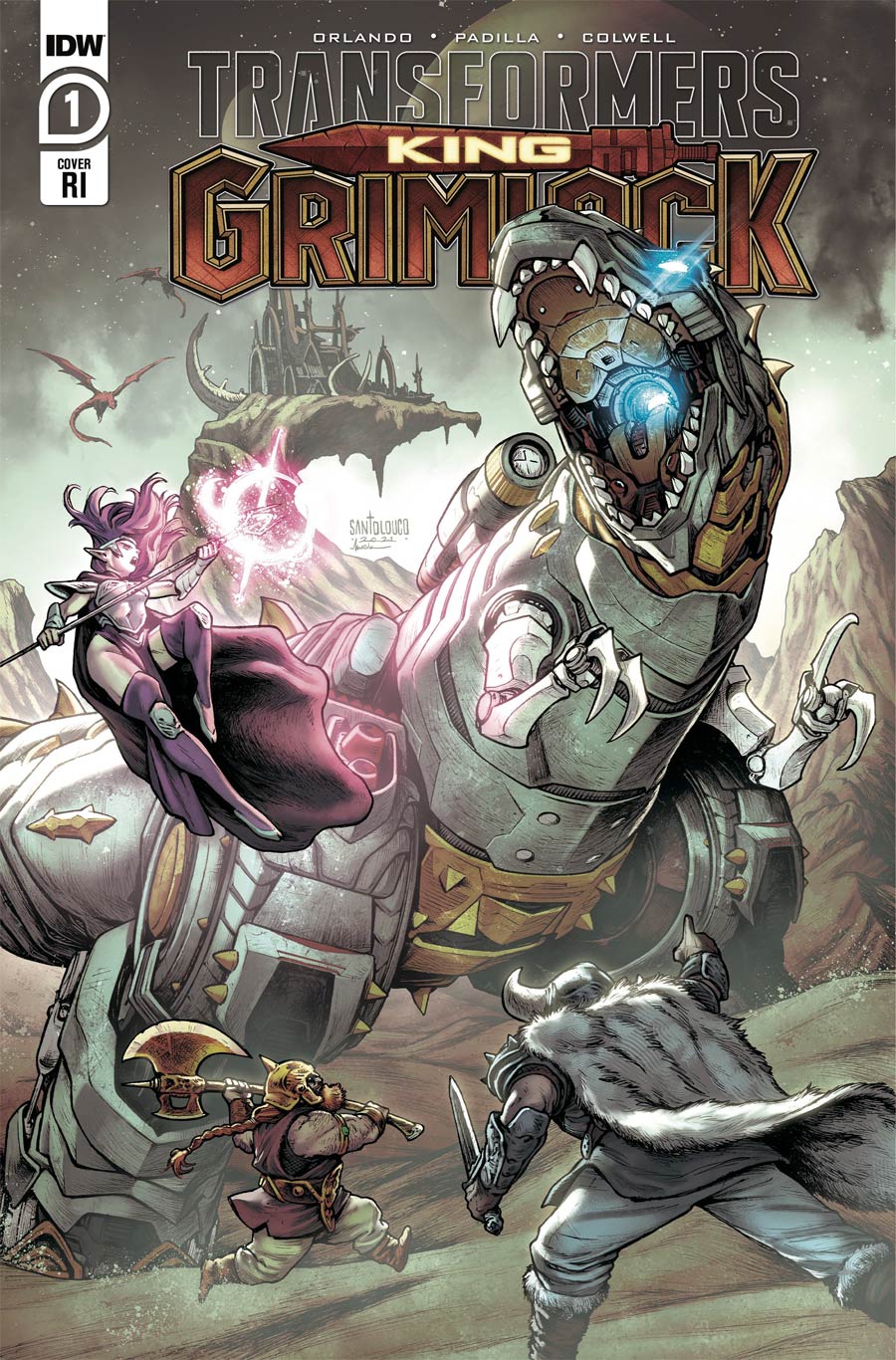 Transformers King Grimlock #1 Cover C Incentive Mateus Santolouco Variant Cover