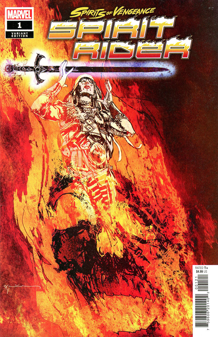 Spirits Of Vengeance Spirit Rider #1 (One Shot) Cover C Incentive Bill Sienkiewicz Variant Cover