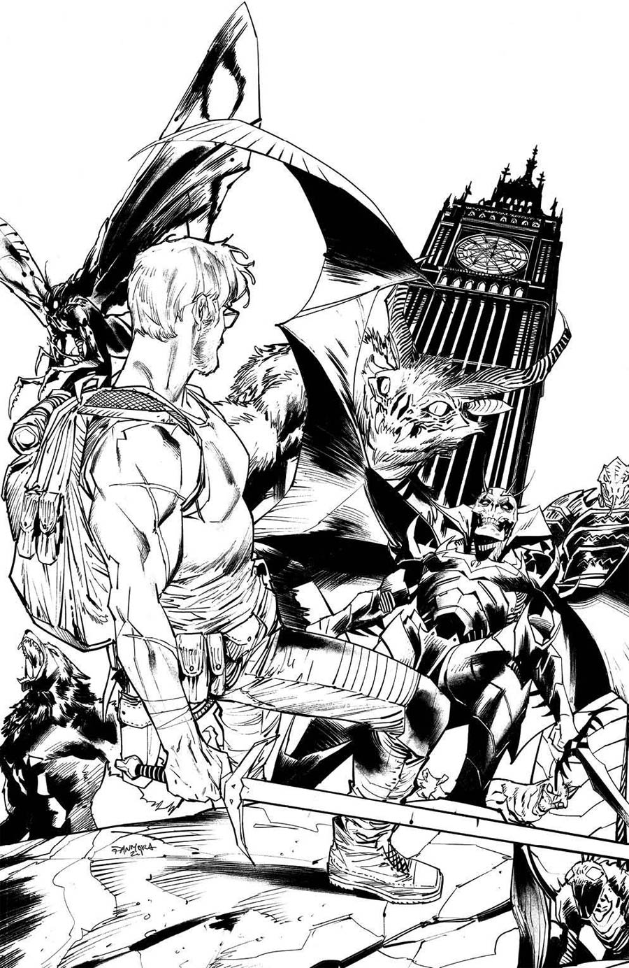 Once & Future #19 Cover B Incentive Dan Mora Black & White Virgin Cover