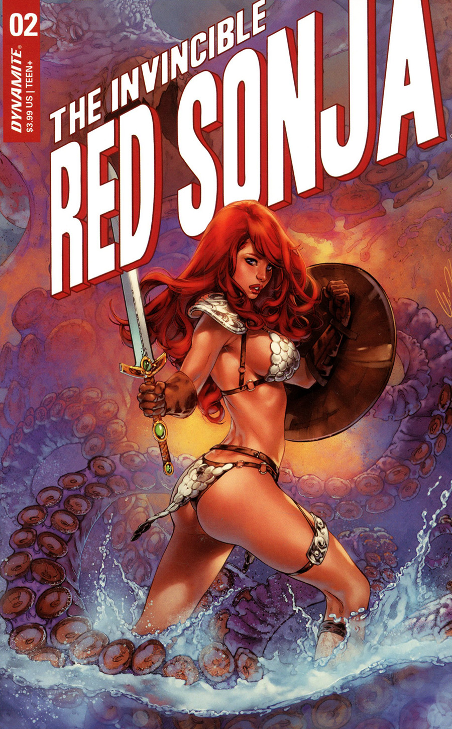 Invincible Red Sonja #2 Cover G Variant Elias Chatzoudis Premium Cover