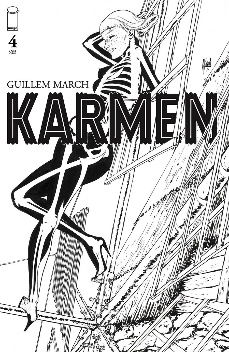 Karmen #4 Cover B Incentive Guillem March Black & White Cover