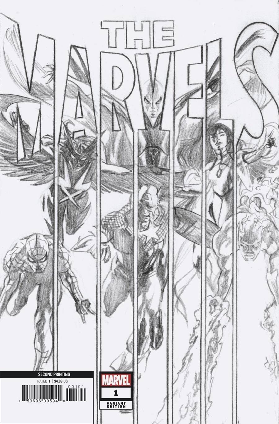 The Marvels #1 Cover F 2nd Ptg Incentive Alex Ross Variant Cover