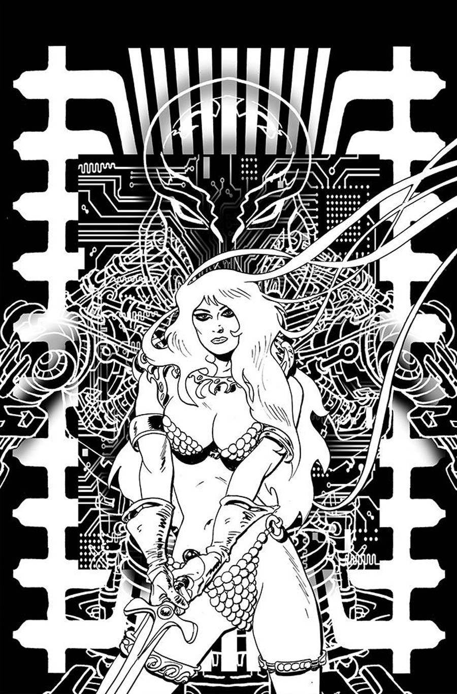 Red Sonja 1982 #1 (One Shot) Cover E Incentive Jonathan Broxton Black & White Virgin Cover