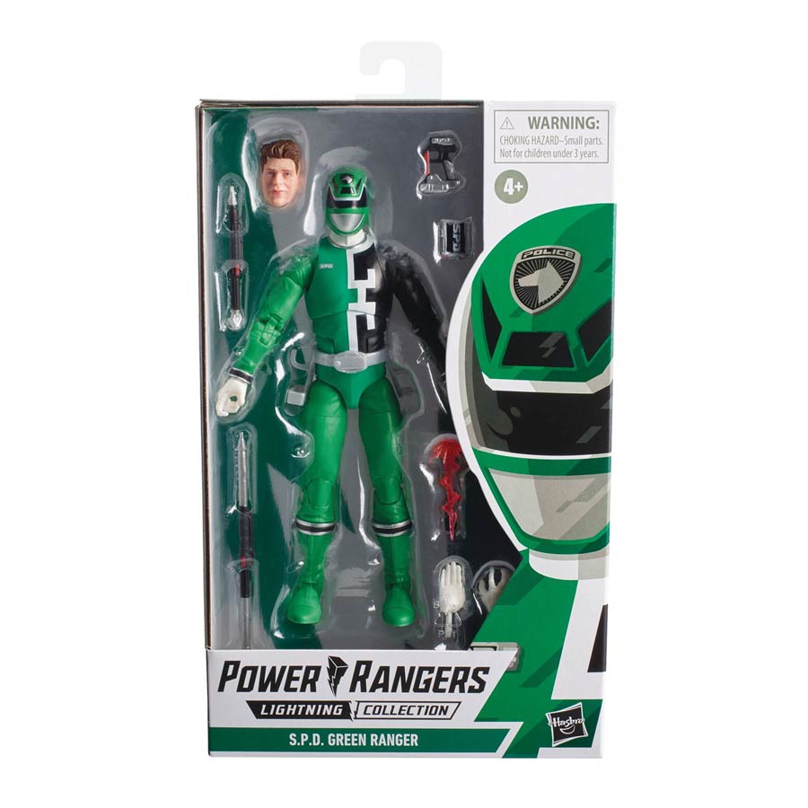 Power Rangers Lightning Series Wave 10 6-Inch Action Figure - Power Rangers S.P.D Green Ranger