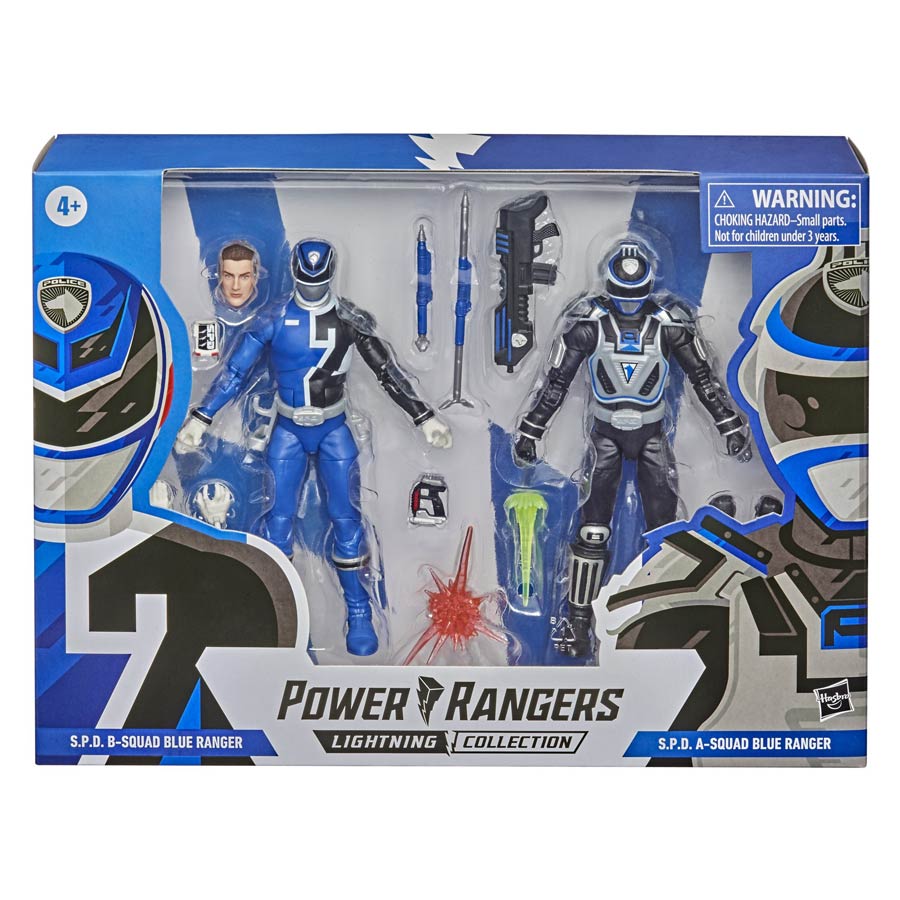 Power Rangers Lightning Collection Battle Pack 2-Pack Wave 1 Action Figure - Power Rangers S.P.D. B-Squad Blue Ranger / S.P.D. A Squad Blue Ranger