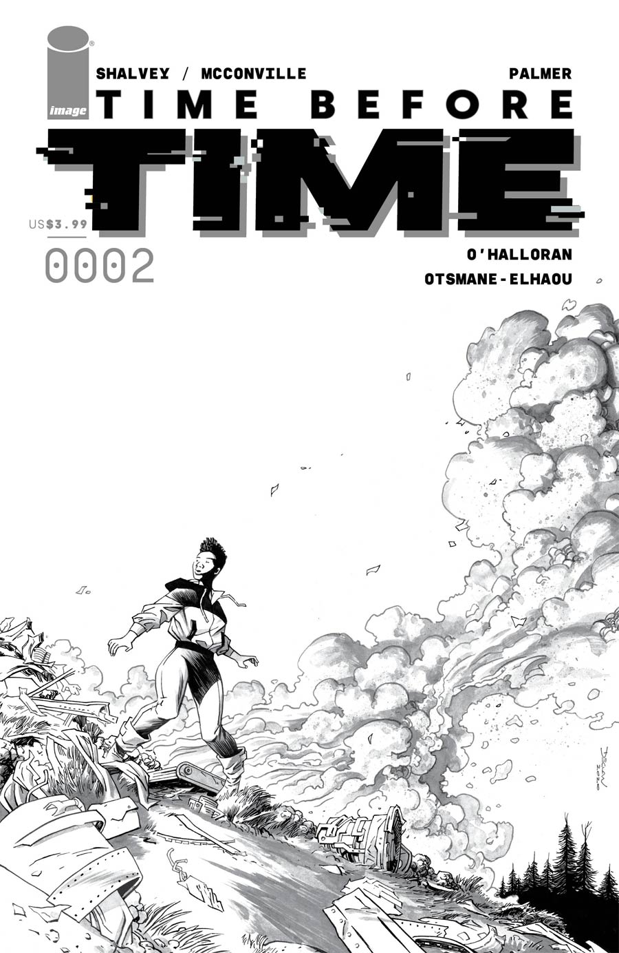 Time Before Time #2 Cover D Incentive Declan Shalvey Black & White Cover