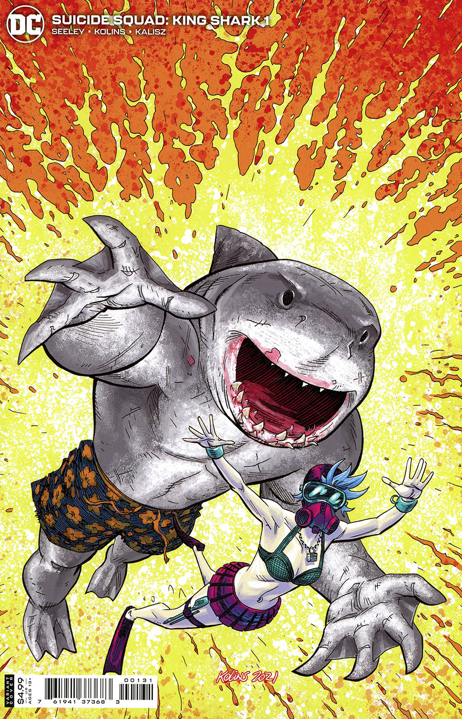 Suicide Squad King Shark #1 Cover C Incentive Scott Kolins Card Stock Variant Cover