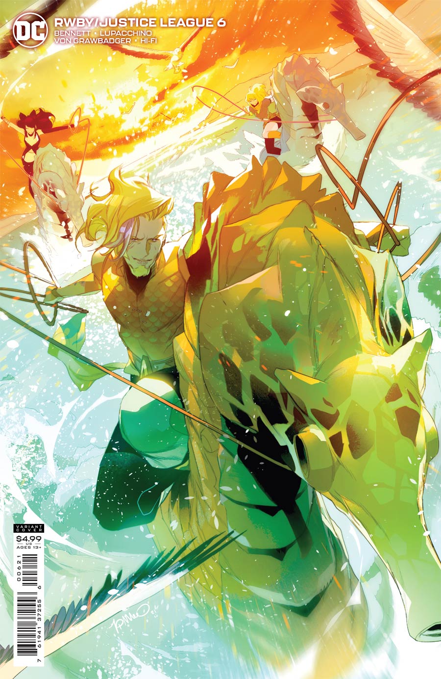 RWBY Justice League #6 Cover B Variant Simone Di Meo Card Stock Cover
