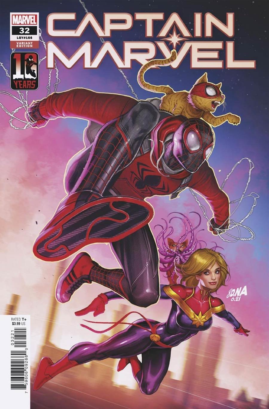 Captain Marvel Vol 9 #32 Cover B Variant David Nakayama Miles Morales Spider-Man 10th Anniversary Cover