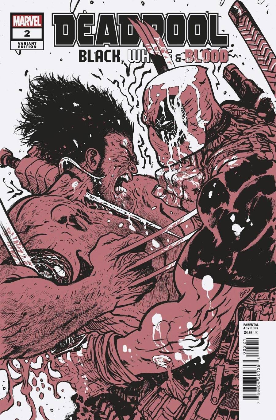 Deadpool Black White & Blood #2 Cover B Variant Daniel Warren Johnson Cover