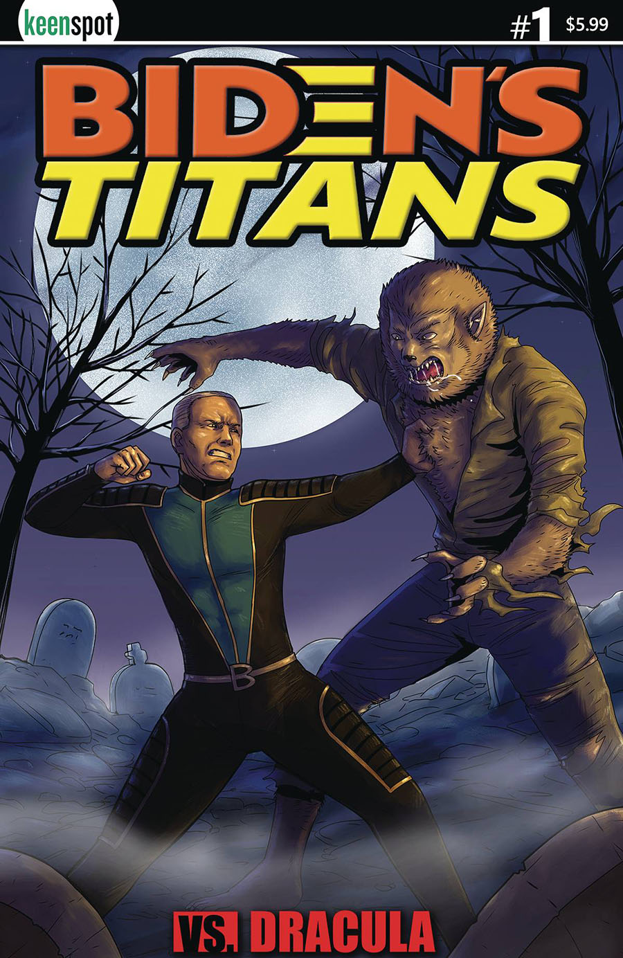 Bidens Titans vs Dracula Cover B Variant John Joseco Cover