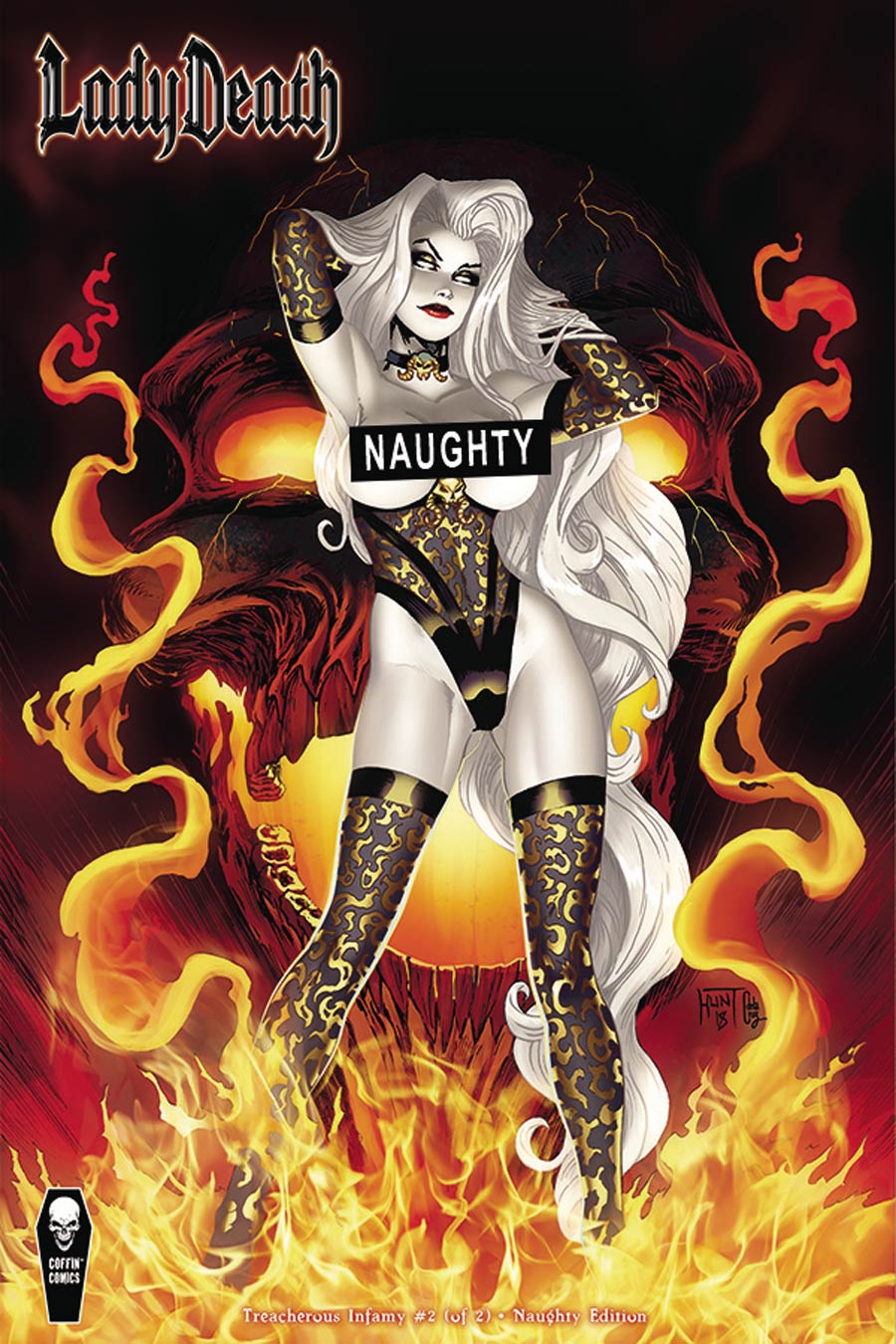 Lady Death Treacherous Infamy #2 Cover D Variant Ken Hunt Naughty Cover