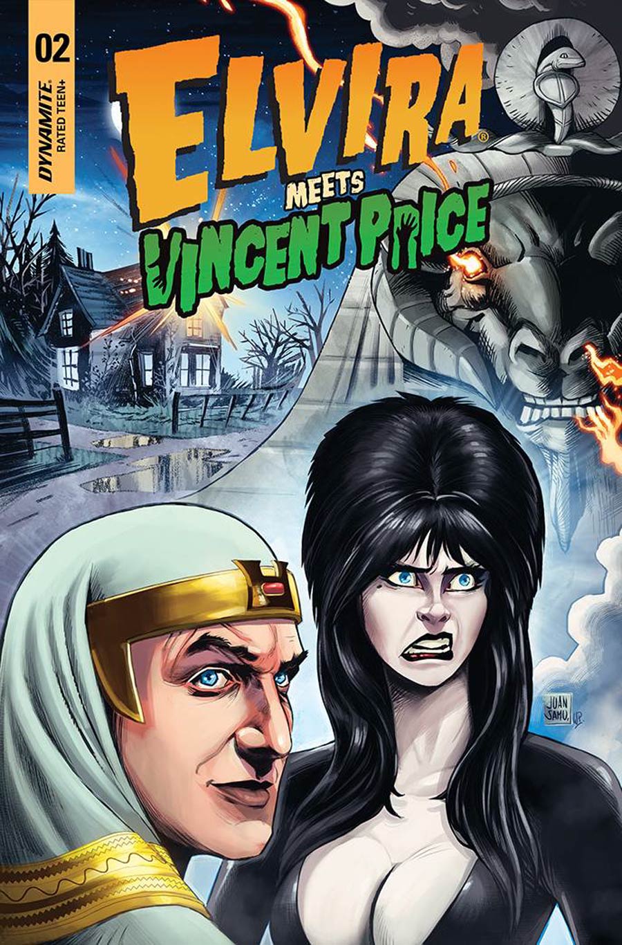 Elvira Meets Vincent Price #2 Cover B Variant Juan Samu Cover