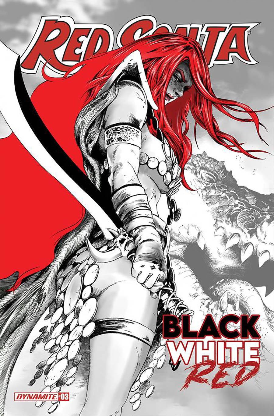 Red Sonja Black White Red #3 Cover C Variant Jonathan Lau Cover