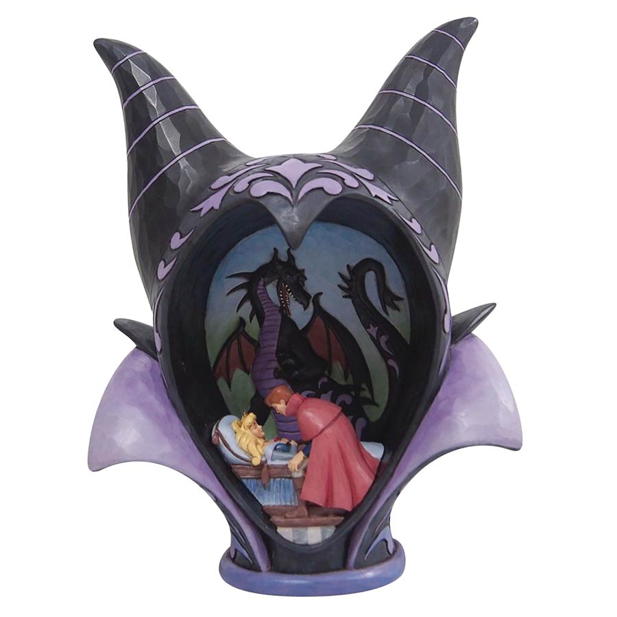 Disney Traditions Maleficent Headdress Scene 10.25-Inch Statue