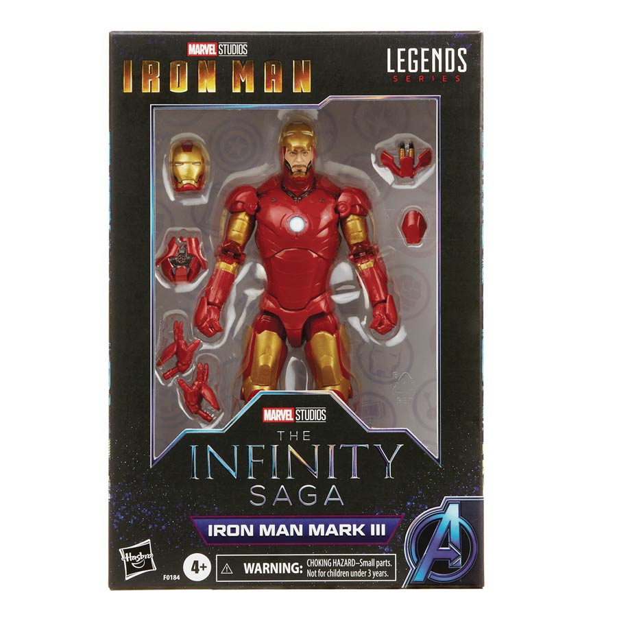 Marvel Legends Infinity Saga Iron Man 1 Iron Man Mark 3 6-Inch Action Figure Case
