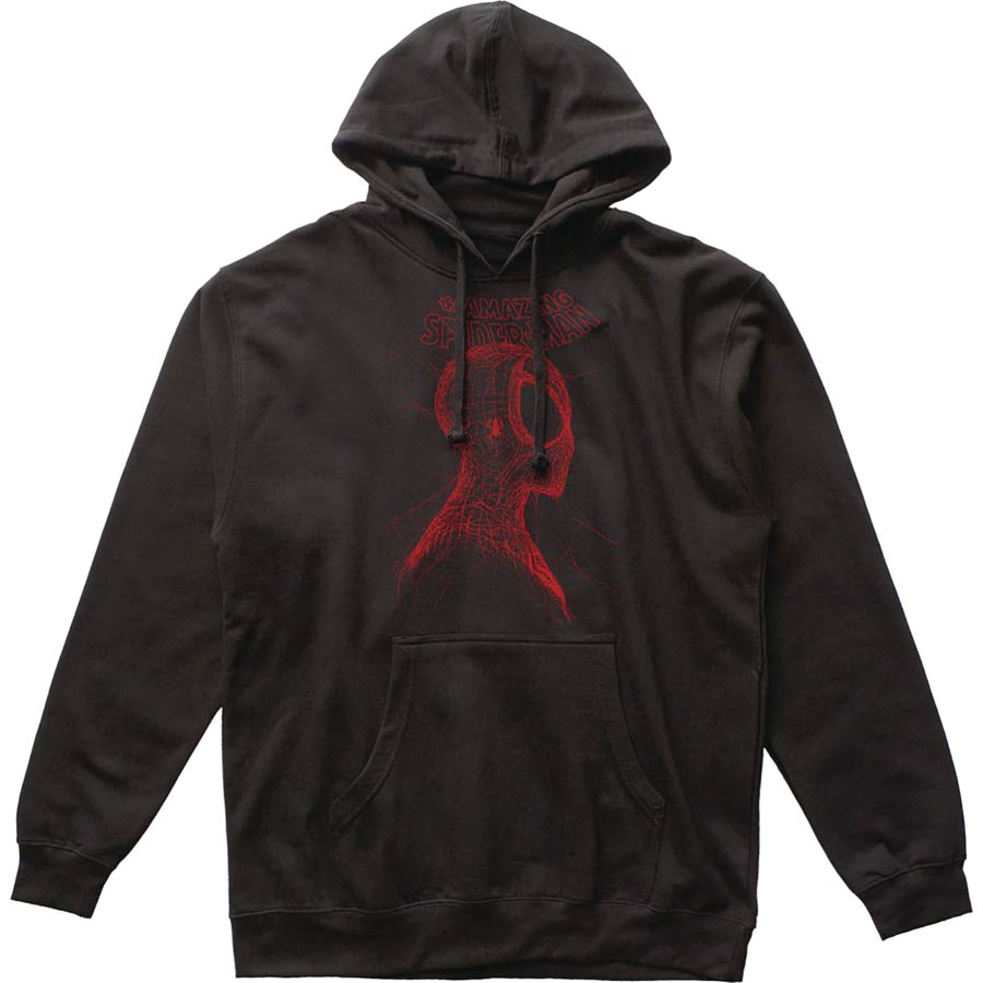 Marvel Webhead Spider-Man Previews Exclusive Black Pullover Hoodie Medium