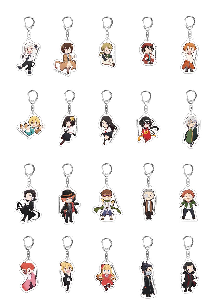 Bungo Stray Dogs Wan Acrylic Keychain 20-Piece Box Set