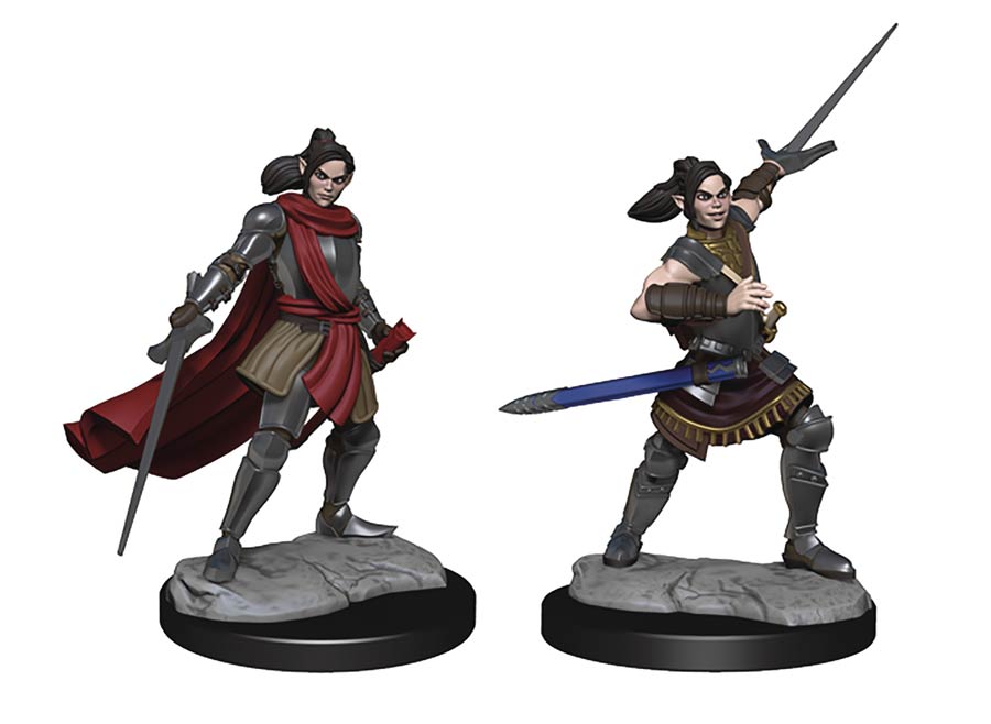 Critical Role Unpainted Miniature Figure - Half-Elf Paladin Xhorhas Female
