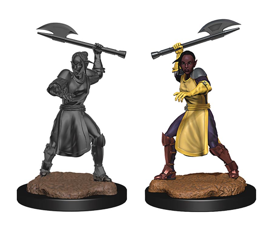 Critical Role Unpainted Miniature Figure - Half-Elf Echo & Echo Female
