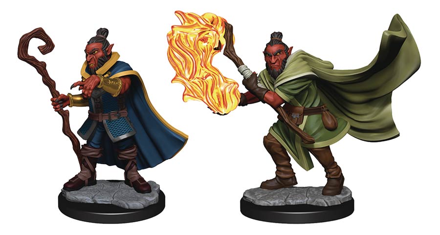 Critical Role Unpainted Miniature Figure - Hobgoblin Wizard & Druid Male