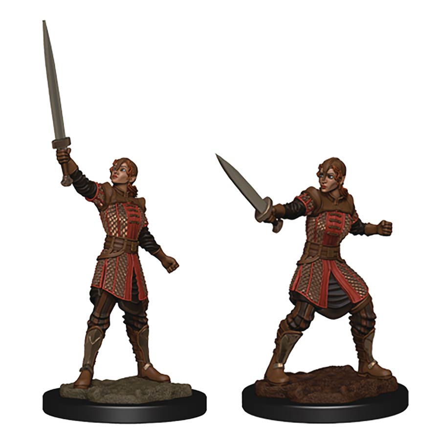 Critical Role Unpainted Miniature Figure - Human Empire Fighter Female