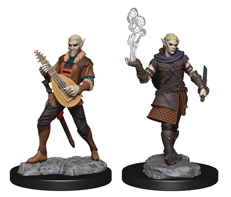 Critical Role Unpainted Miniature Figure - Pallid Elf Rogue & Bard Male