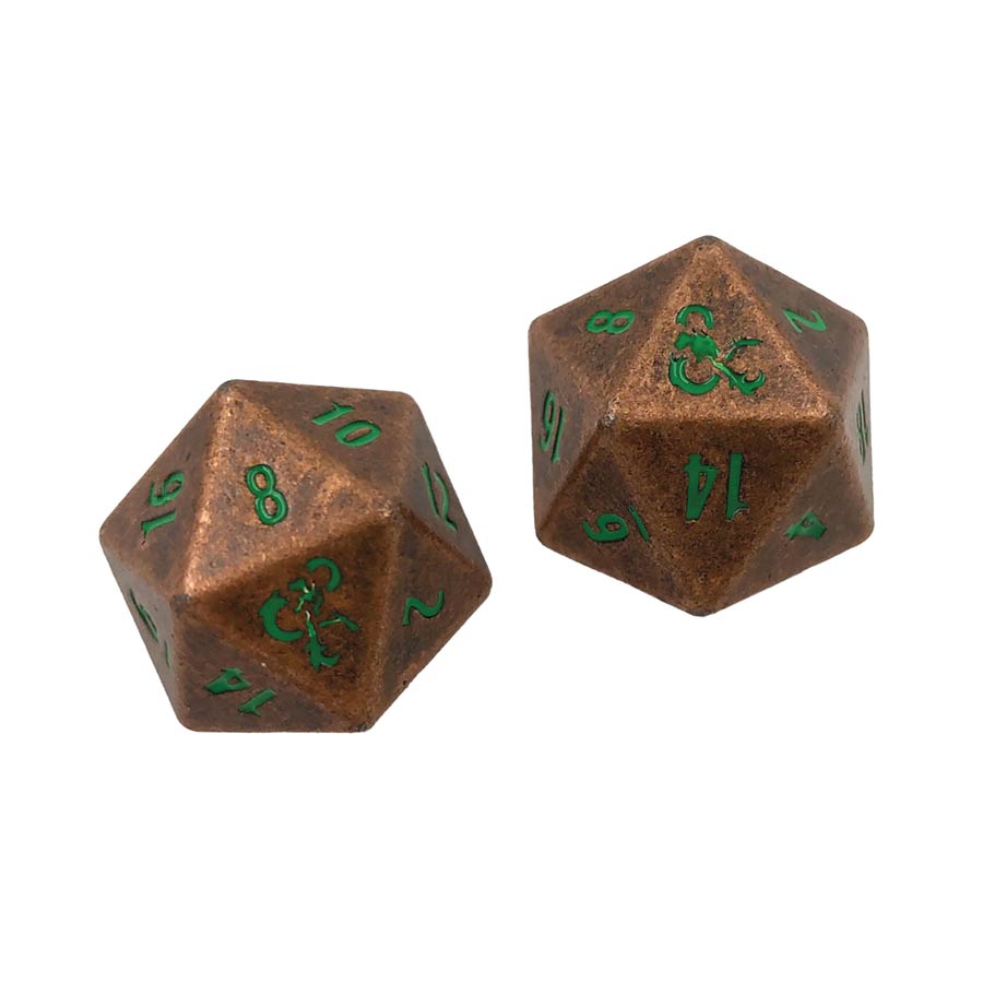 Dungeons & Dragons Heavy Metal Copper & Green Dice Set - D20