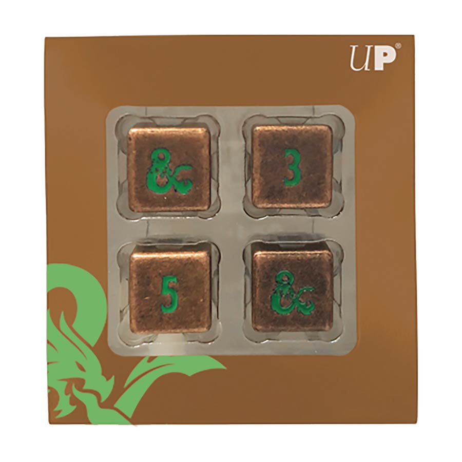 Dungeons & Dragons Heavy Metal Copper & Green Dice Set - D6
