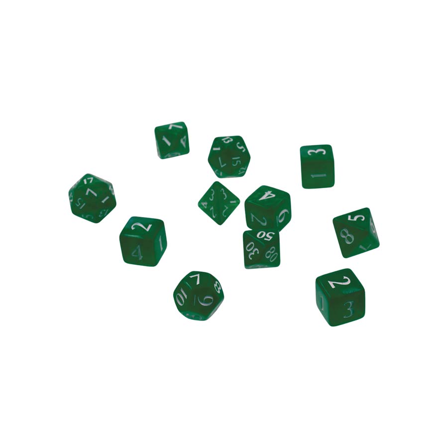 Eclipse 11-Piece Polyhedral Dice Set - Forest Green