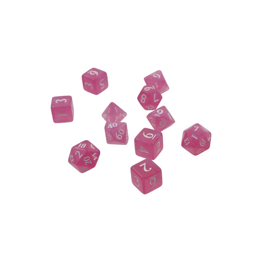 Eclipse 11-Piece Polyhedral Dice Set - Hot Pink