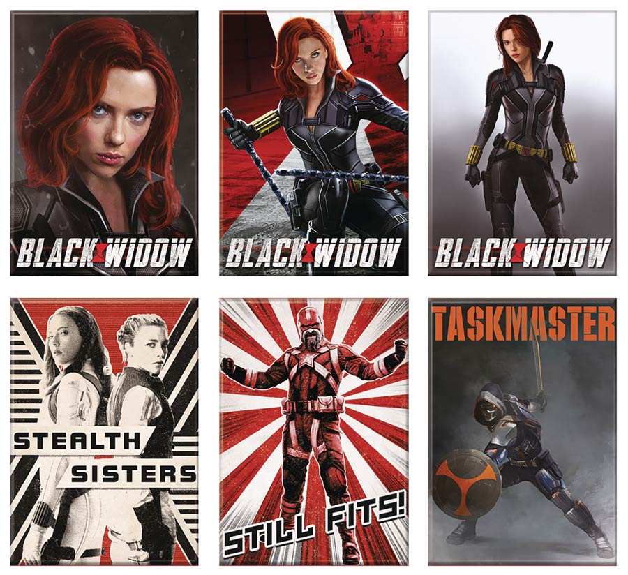 Black Widow Movie Magnet 36-Piece Assortment Case
