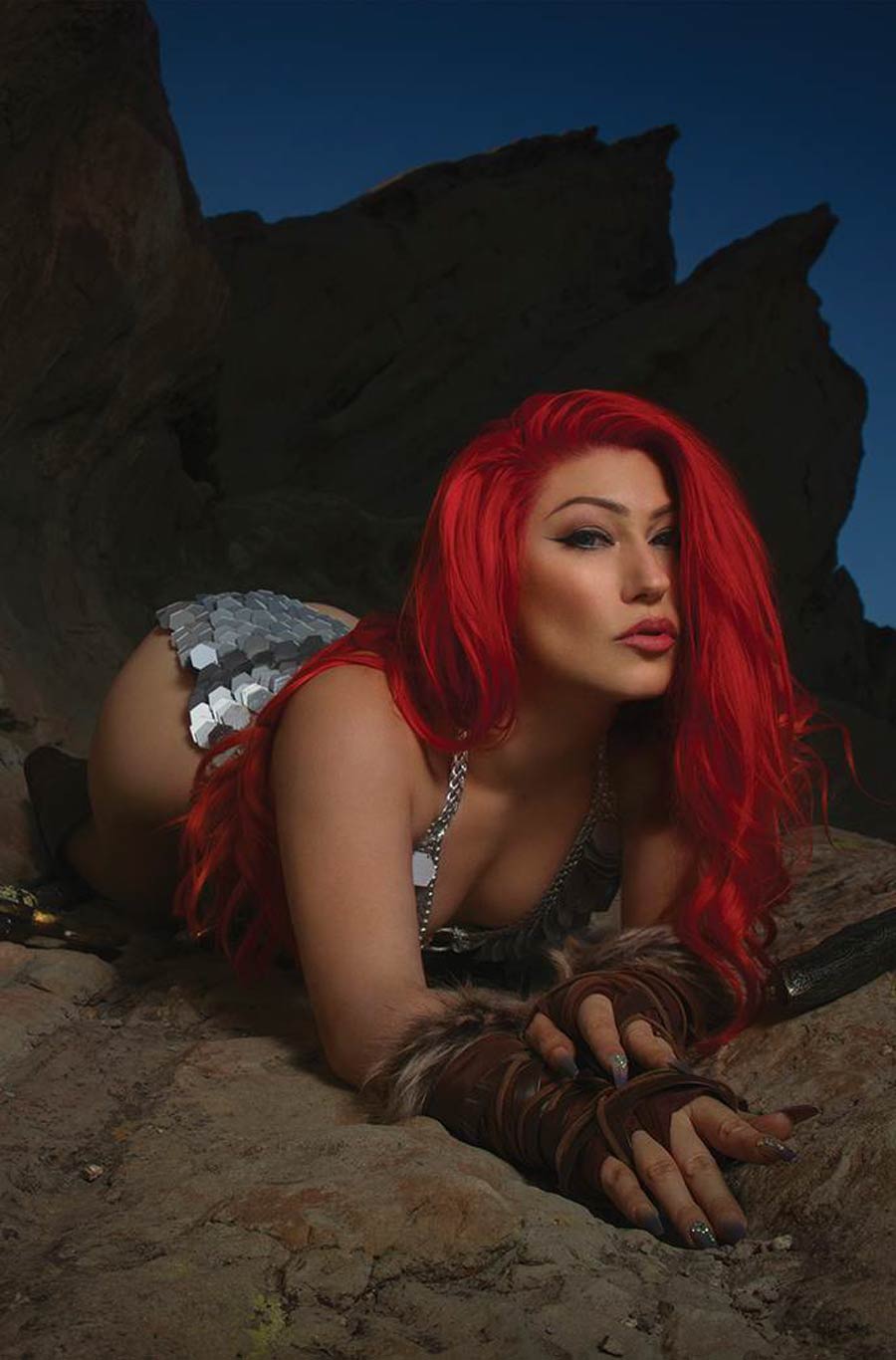 Red Sonja Black White Red #3 Cover G Incentive Rachel Hollon Cosplay Photo Virgin Cover