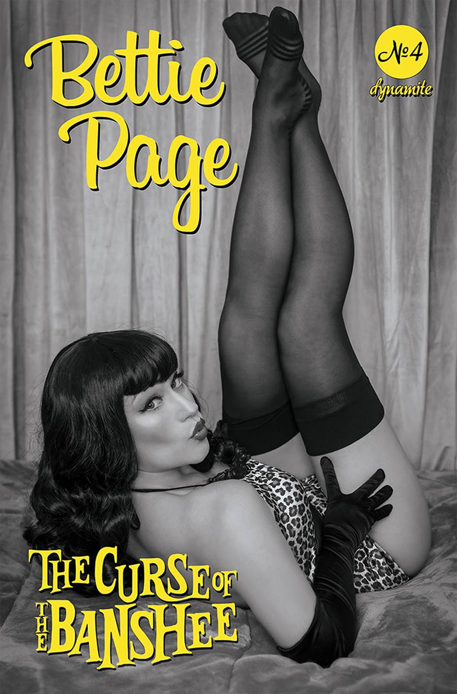 Bettie Page And The Curse Of The Banshee #4 Cover G Incentive Rachel Hollon Cosplay Photo Black & White Cover