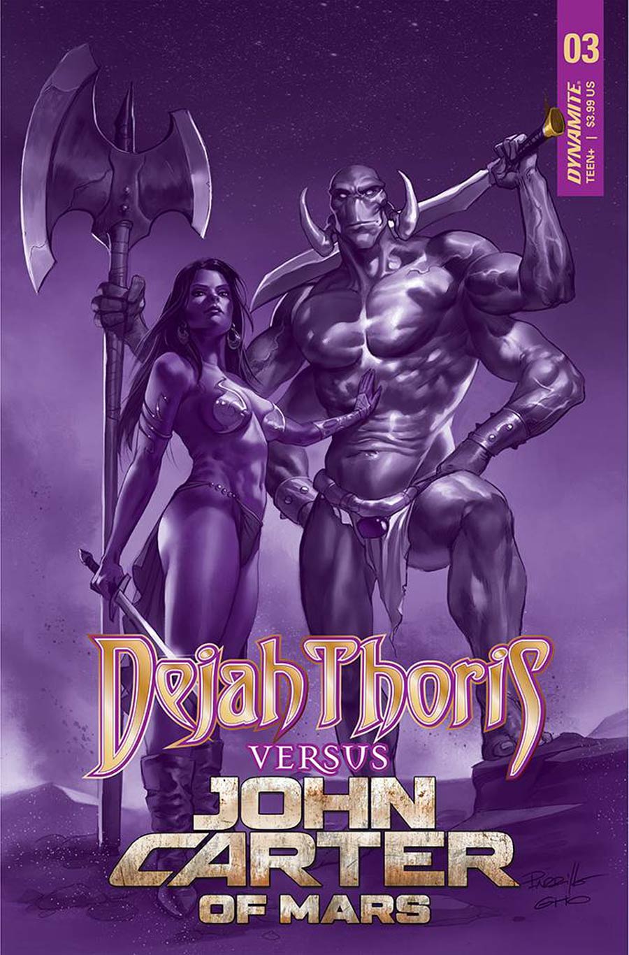 Dejah Thoris Versus John Carter Of Mars #3 Cover E Incentive Alessandro Miracolo Black & White Cover