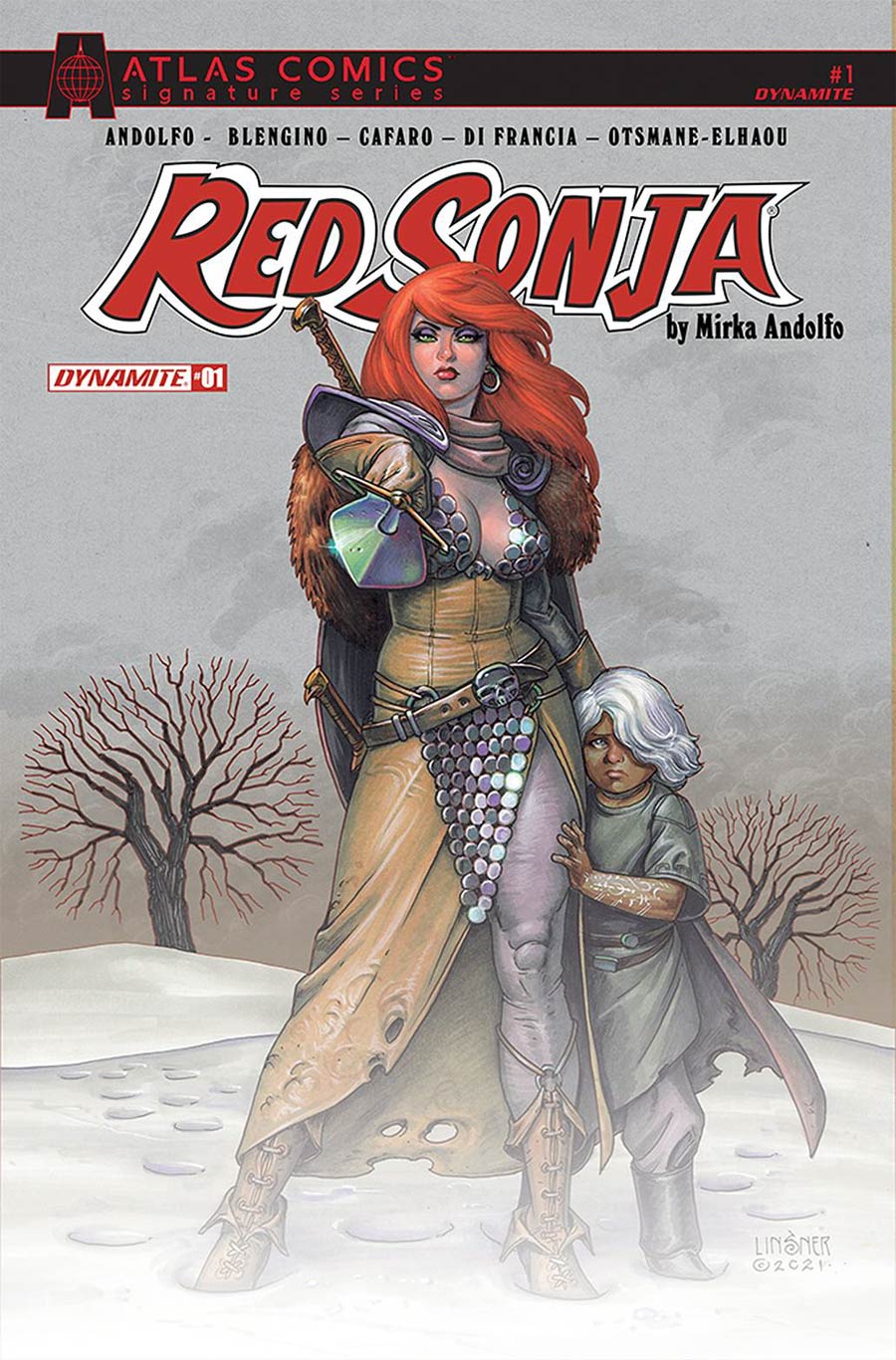 Red Sonja Vol 9 #1 Cover N Atlas Comics Signature Series Signed By Joseph Michael Linsner