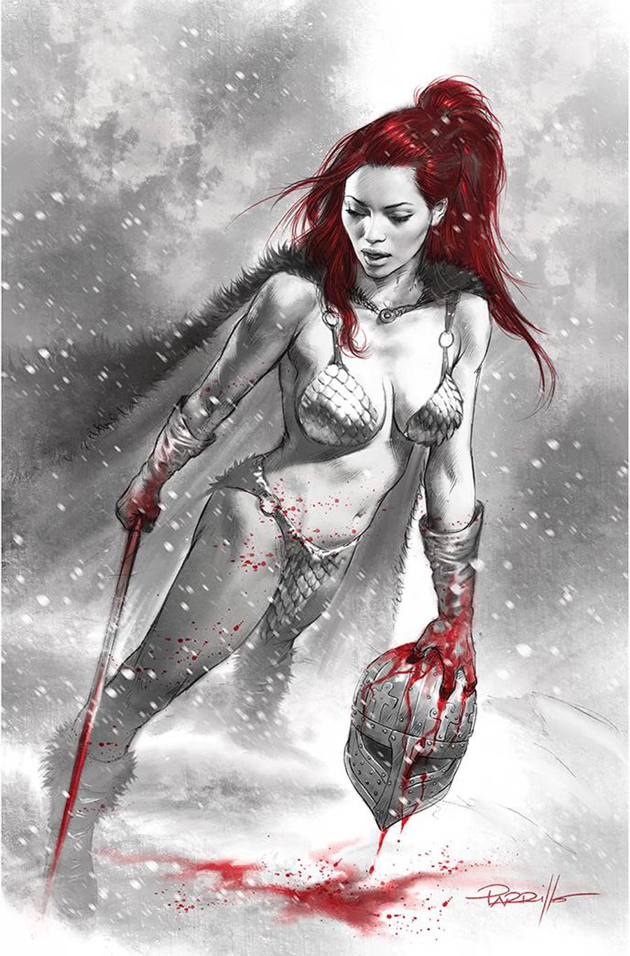 Red Sonja Black White Red #3 Cover I Limited Edition Lucio Parrillo Virgin Cover
