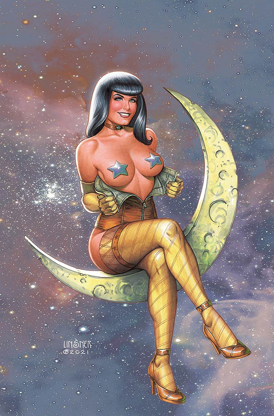 Bettie Page And The Curse Of The Banshee #4 Cover J Limited Edition Joseph Michael Linsner Virgin Cover