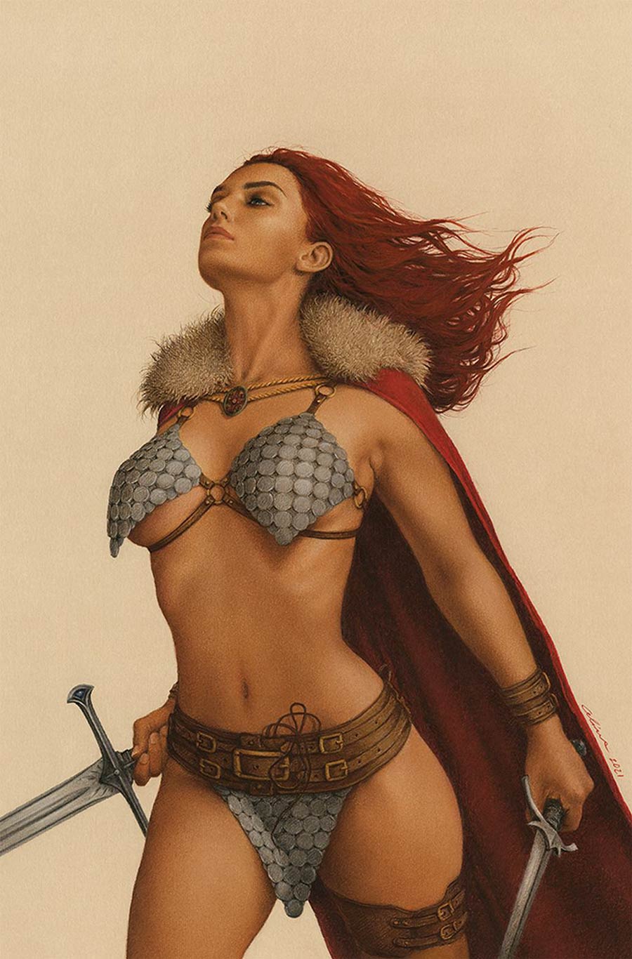 Invincible Red Sonja #5 Cover M Limited Edition Celina Virgin Cover