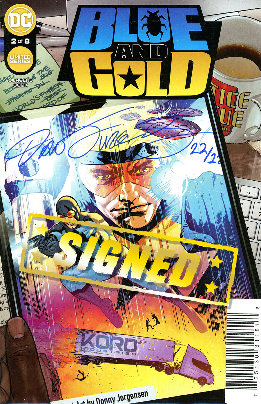 Blue & Gold #2 Cover C DF Signed By Dan Jurgens